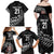 New Zealand Indigenous-Maori Rugby Custom Family Matching Off Shoulder Maxi Dress and Hawaiian Shirt