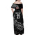 New Zealand Indigenous-Maori Rugby Custom Family Matching Off Shoulder Maxi Dress and Hawaiian Shirt