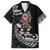 New Zealand Indigenous-Maori Rugby Custom Family Matching Off Shoulder Short Dress and Hawaiian Shirt