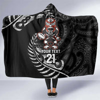 New Zealand Indigenous-Maori Rugby Custom Hooded Blanket LT9 One Size Black - Polynesian Pride