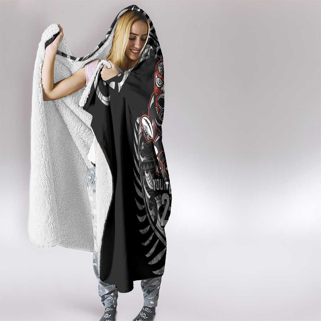 New Zealand Indigenous-Maori Rugby Custom Hooded Blanket LT9 - Polynesian Pride
