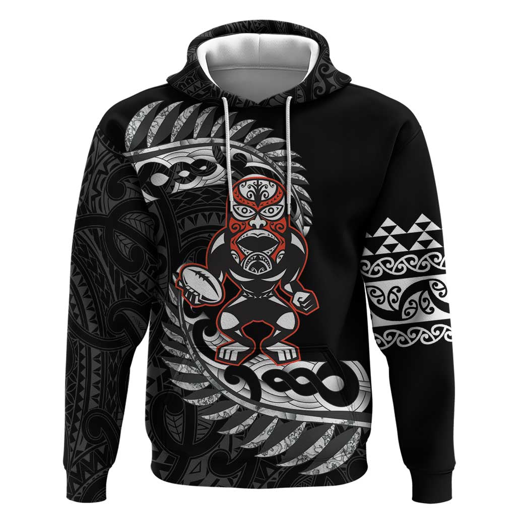New Zealand Indigenous-Maori Rugby Custom Hoodie LT9 Pullover Hoodie Black - Polynesian Pride