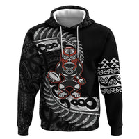 New Zealand Indigenous-Maori Rugby Custom Hoodie LT9 Pullover Hoodie Black - Polynesian Pride