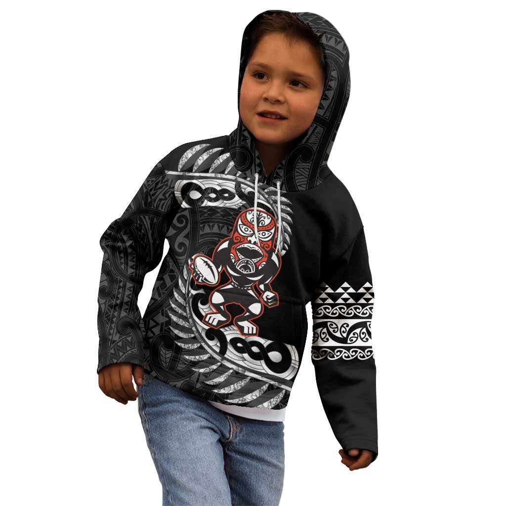 New Zealand Indigenous-Maori Rugby Custom Kid Hoodie LT9 - Polynesian Pride