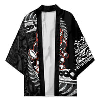 New Zealand Indigenous-Maori Rugby Custom Kimono LT9 Unisex Black - Polynesian Pride