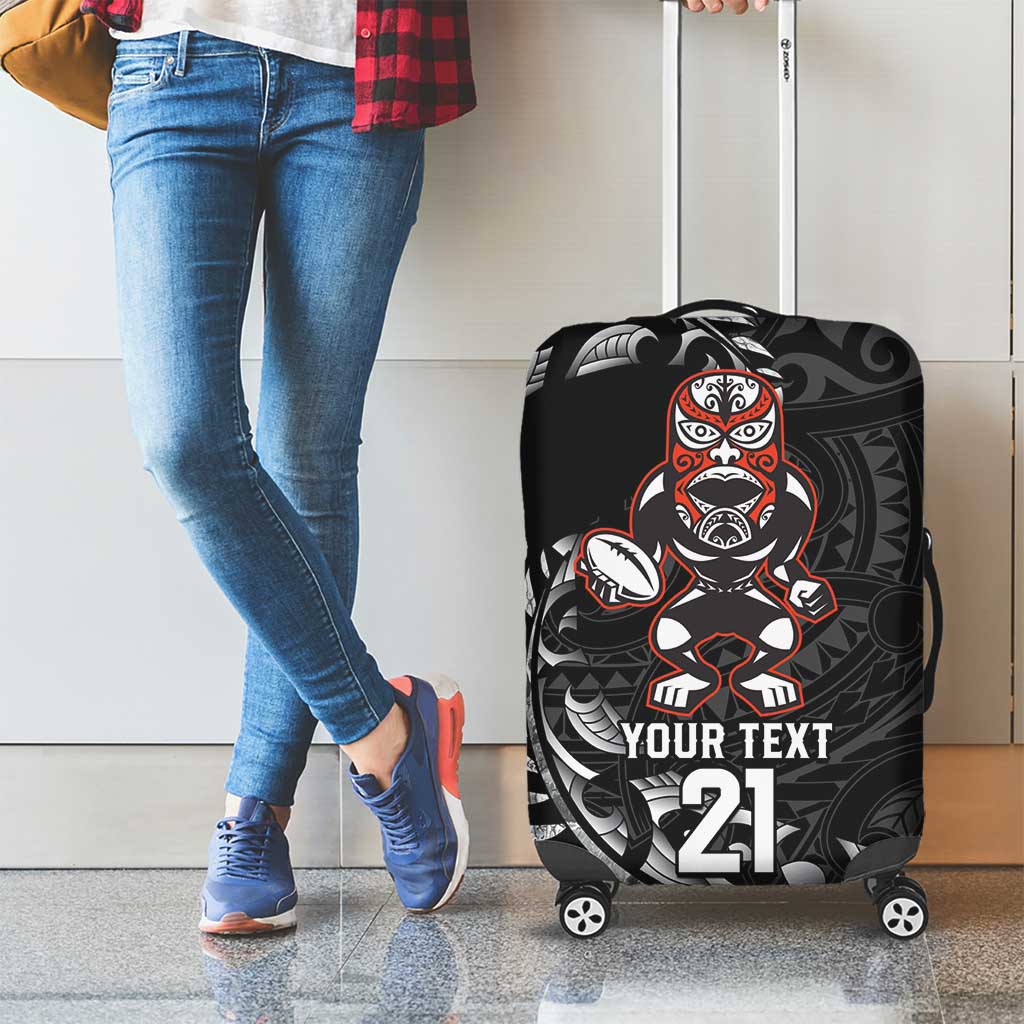 New Zealand Indigenous-Maori Rugby Custom Luggage Cover LT9 - Polynesian Pride