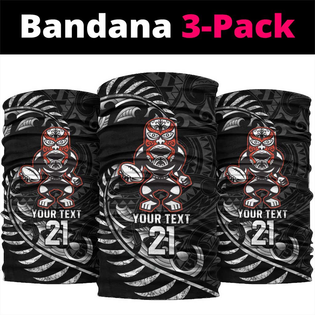 New Zealand Indigenous-Maori Rugby Custom Neck Gaiter LT9 package One Size: 25*50cm Black - Polynesian Pride