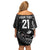 New Zealand Indigenous-Maori Rugby Custom Off Shoulder Short Dress