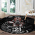 New Zealand Indigenous-Maori Rugby Custom Round Carpet