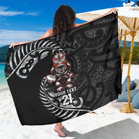 New Zealand Indigenous-Maori Rugby Custom Sarong LT9 One Size 44 x 66 inches Black - Polynesian Pride