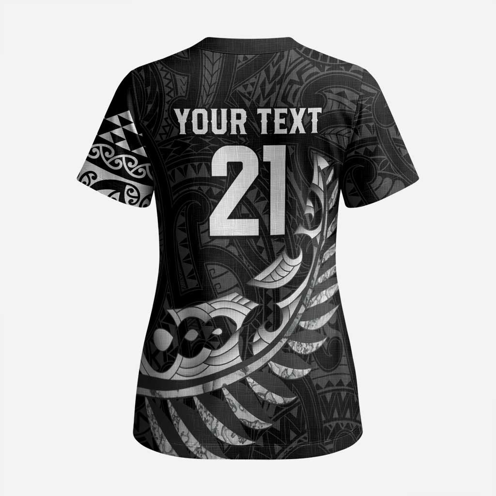 New Zealand Indigenous-Maori Rugby Custom Scrub Top LT9 - Polynesian Pride