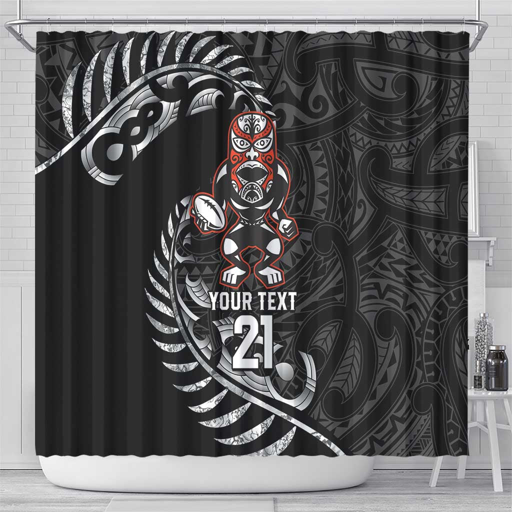 New Zealand Indigenous-Maori Rugby Custom Shower Curtain LT9 - Polynesian Pride