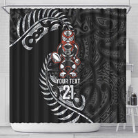 New Zealand Indigenous-Maori Rugby Custom Shower Curtain LT9 - Polynesian Pride