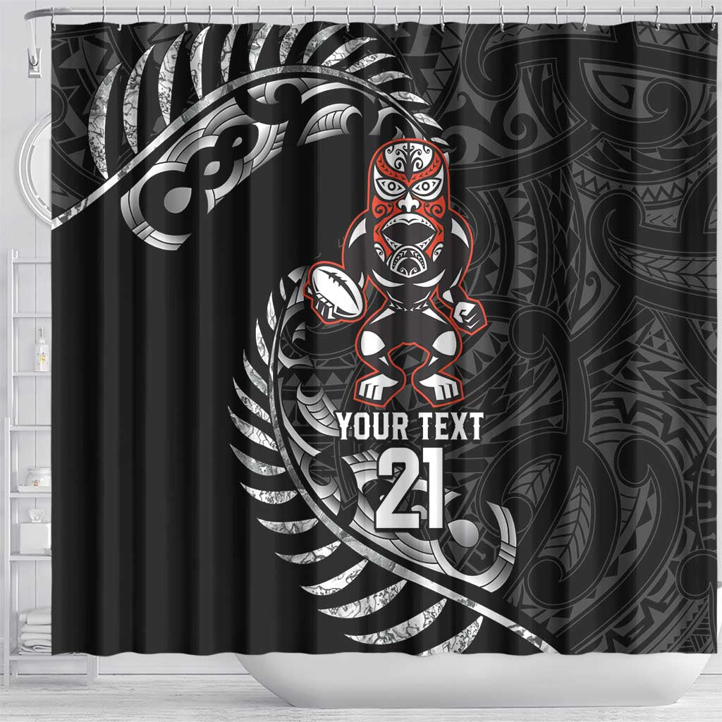 New Zealand Indigenous-Maori Rugby Custom Shower Curtain LT9 - Polynesian Pride