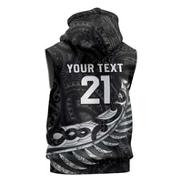 New Zealand Indigenous-Maori Rugby Custom Sleeveless Hoodie LT9 - Polynesian Pride