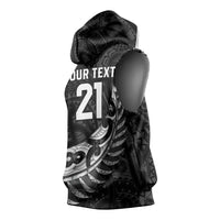 New Zealand Indigenous-Maori Rugby Custom Sleeveless Hoodie LT9 - Polynesian Pride