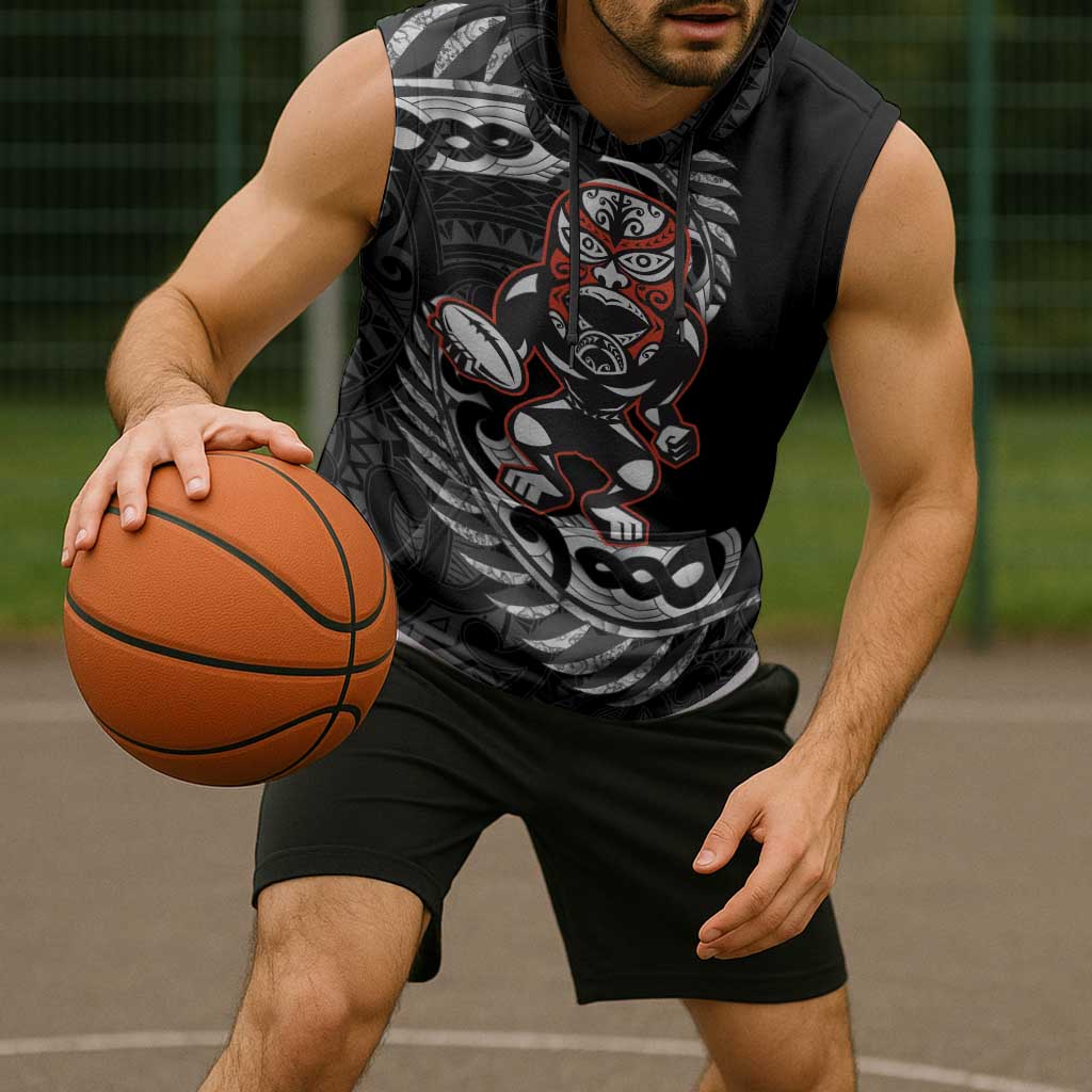New Zealand Indigenous-Maori Rugby Custom Sleeveless Hoodie LT9 - Polynesian Pride