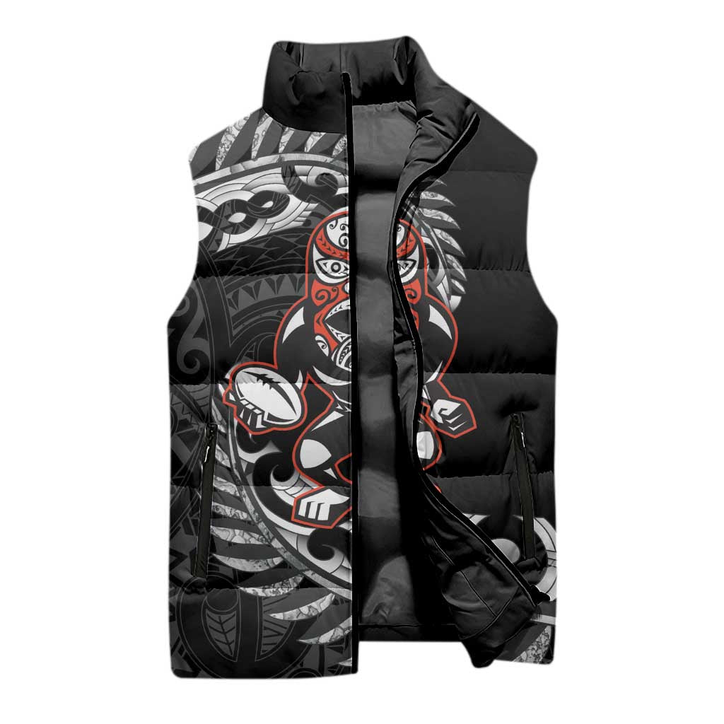 New Zealand Indigenous-Maori Rugby Custom Sleeveless Puffer Jacket LT9 - Polynesian Pride