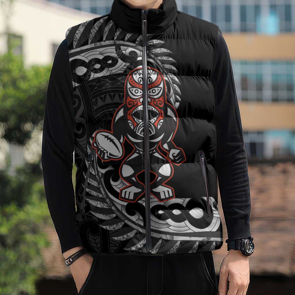 New Zealand Indigenous-Maori Rugby Custom Sleeveless Puffer Jacket LT9 - Polynesian Pride