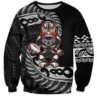New Zealand Indigenous-Maori Rugby Custom Sweatshirt LT9 Unisex Black - Polynesian Pride