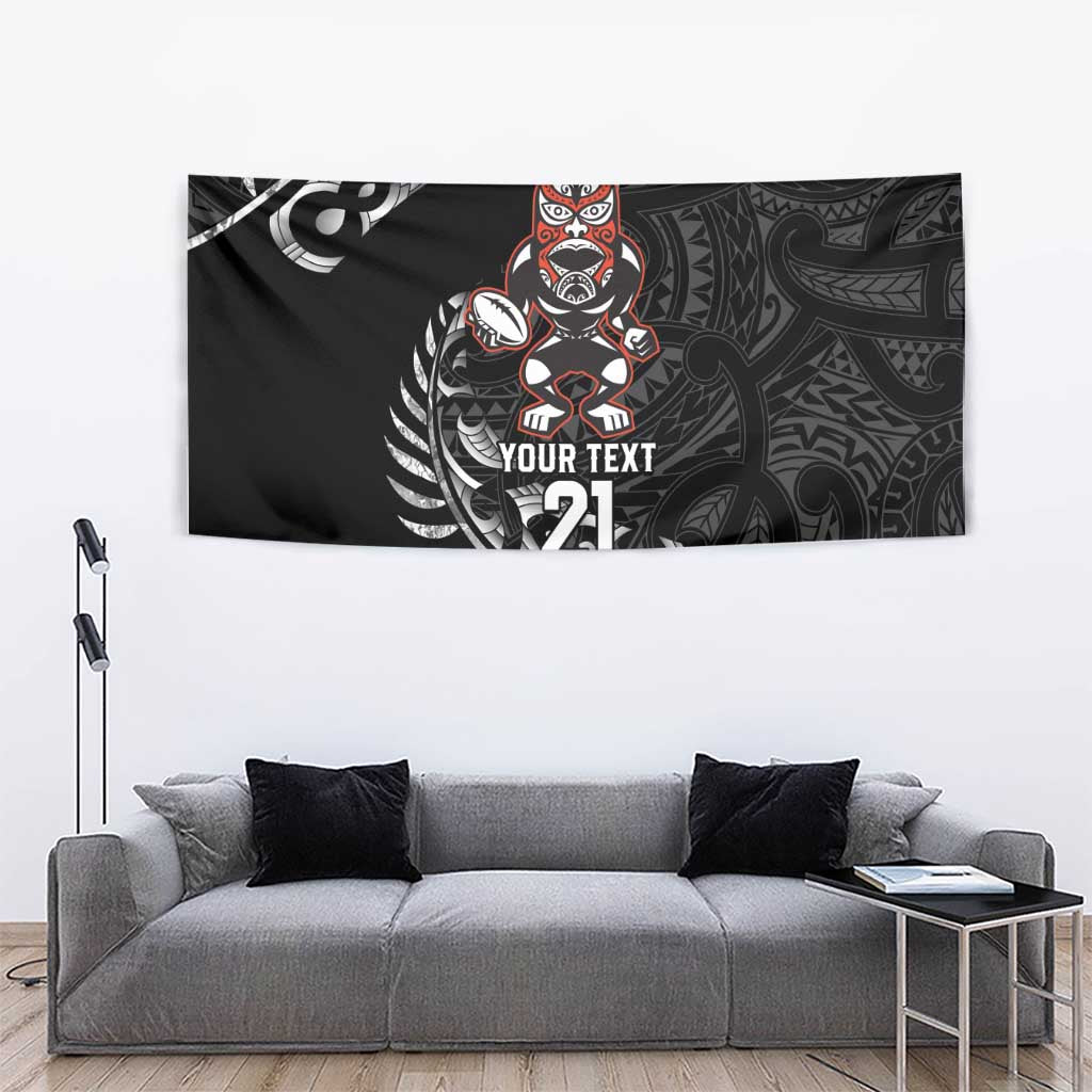 New Zealand Indigenous-Maori Rugby Custom Tapestry LT9 - Polynesian Pride