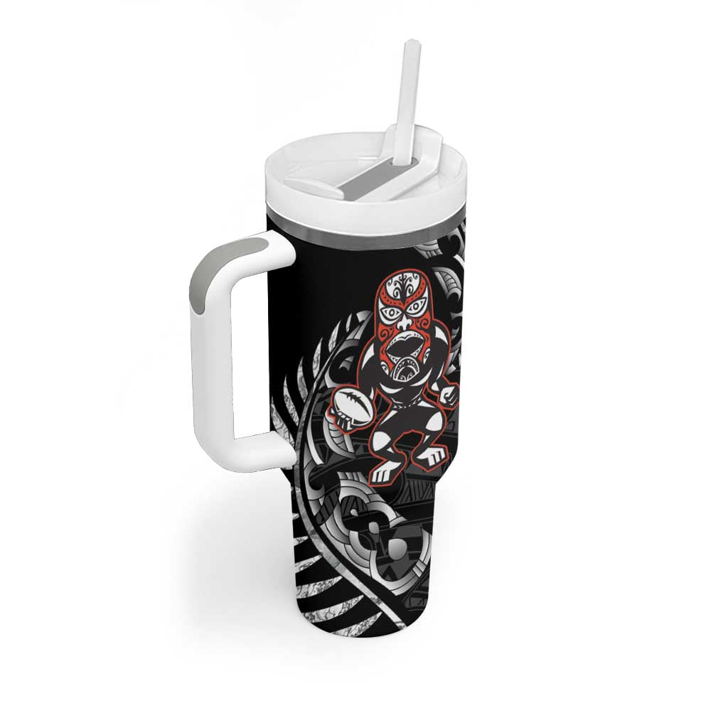 New Zealand Indigenous-Maori Rugby Custom Tumbler With Handle LT9 - Polynesian Pride
