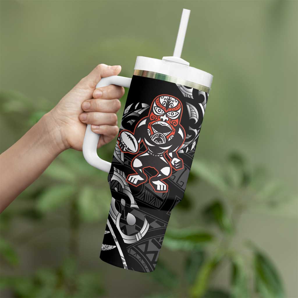 New Zealand Indigenous-Maori Rugby Custom Tumbler With Handle LT9 - Polynesian Pride