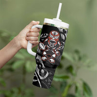 New Zealand Indigenous-Maori Rugby Custom Tumbler With Handle LT9 - Polynesian Pride