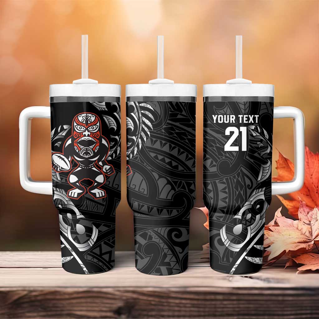 New Zealand Indigenous-Maori Rugby Custom Tumbler With Handle LT9 - Polynesian Pride