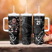 New Zealand Indigenous-Maori Rugby Custom Tumbler With Handle LT9 - Polynesian Pride