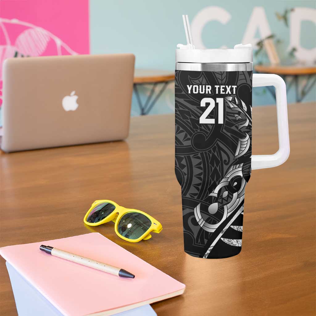 New Zealand Indigenous-Maori Rugby Custom Tumbler With Handle LT9 - Polynesian Pride