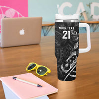 New Zealand Indigenous-Maori Rugby Custom Tumbler With Handle LT9 - Polynesian Pride