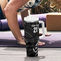 New Zealand Indigenous-Maori Rugby Custom Tumbler With Handle LT9 - Polynesian Pride