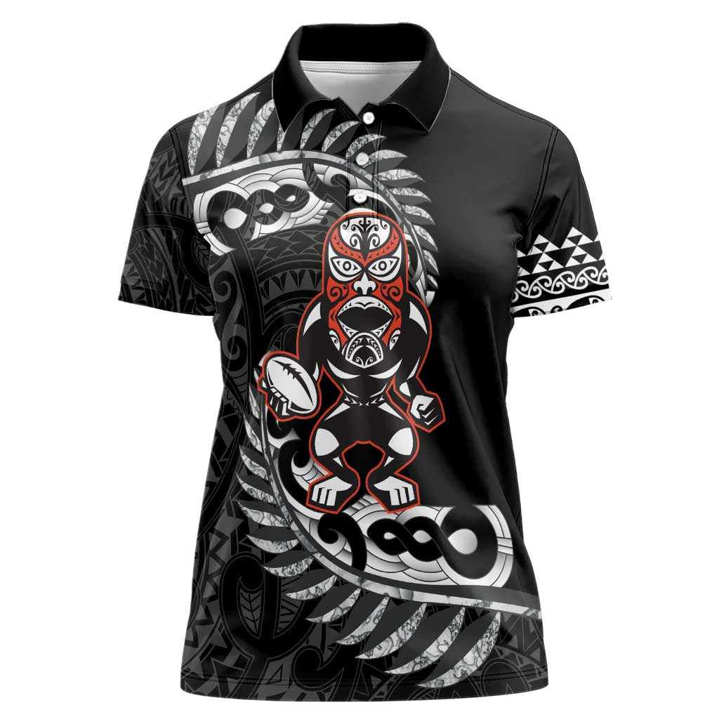 New Zealand Indigenous-Maori Rugby Custom Women Polo Shirt