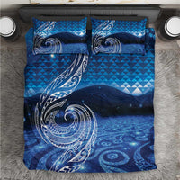 New Zealand Matariki Bedding Set Taniko Aramoana With Koru Galaxy Sky Night LT9 Galaxy - Polynesian Pride