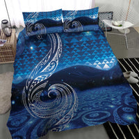 New Zealand Matariki Bedding Set Taniko Aramoana With Koru Galaxy Sky Night LT9 - Polynesian Pride
