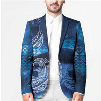 New Zealand Matariki Blazer Taniko Aramoana With Koru Galaxy Sky Night LT9 - Polynesian Pride