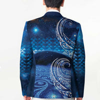 New Zealand Matariki Blazer Taniko Aramoana With Koru Galaxy Sky Night LT9 - Polynesian Pride
