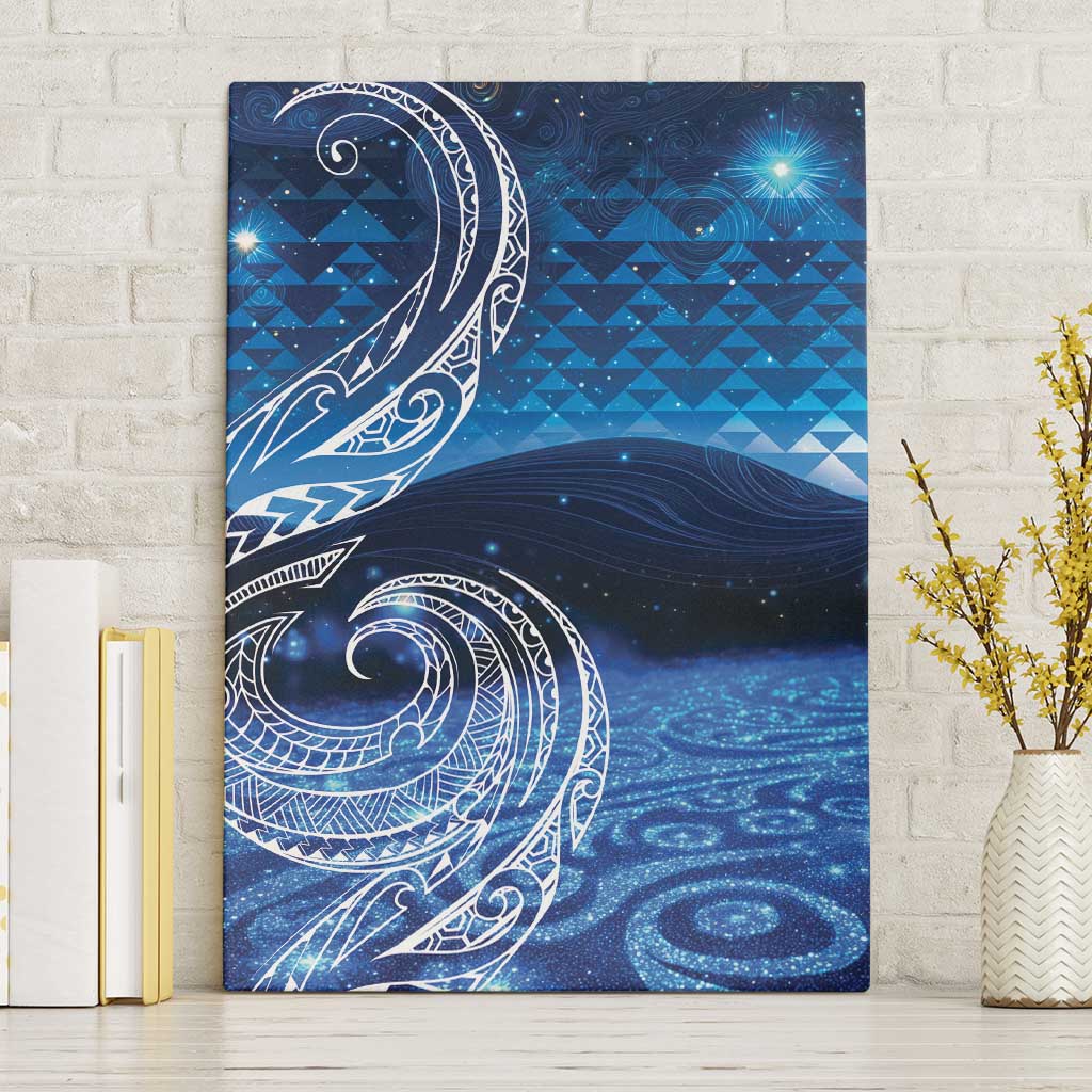 New Zealand Matariki Canvas Wall Art Taniko Aramoana With Koru Galaxy Sky Night LT9 Without Frame Galaxy - Polynesian Pride