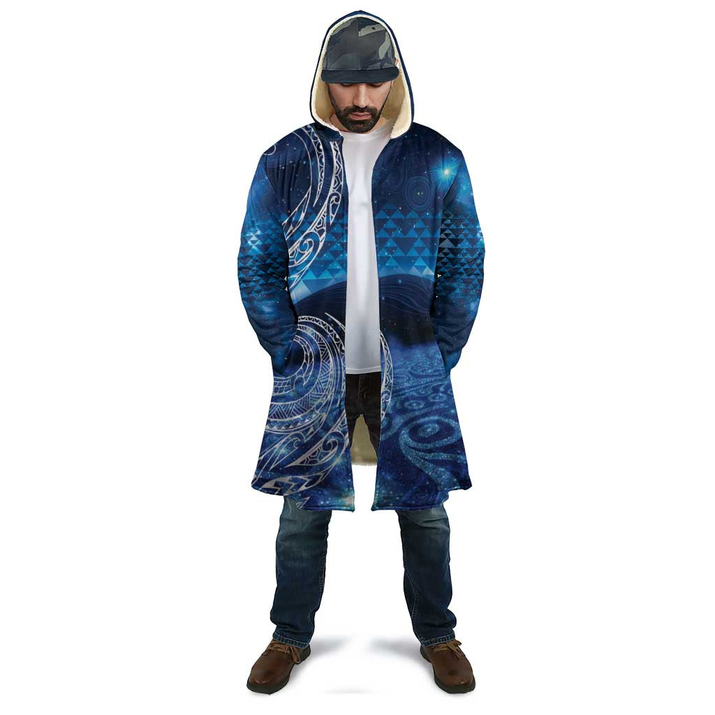 New Zealand Matariki Cloak Taniko Aramoana With Koru Galaxy Sky Night LT9 - Polynesian Pride