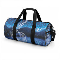New Zealand Matariki Duffle Bag Taniko Aramoana With Koru Galaxy Sky Night LT9 - Polynesian Pride