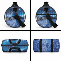 New Zealand Matariki Duffle Bag Taniko Aramoana With Koru Galaxy Sky Night LT9 - Polynesian Pride