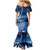 New Zealand Matariki Mermaid Dress Taniko Aramoana With Koru Galaxy Sky Night