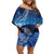 New Zealand Matariki Off Shoulder Short Dress Taniko Aramoana With Koru Galaxy Sky Night