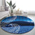 New Zealand Matariki Round Carpet Taniko Aramoana With Koru Galaxy Sky Night