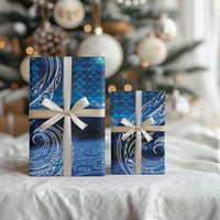 New Zealand Matariki Wrapping Paper Taniko Aramoana With Koru Galaxy Sky Night LT9 - Polynesian Pride