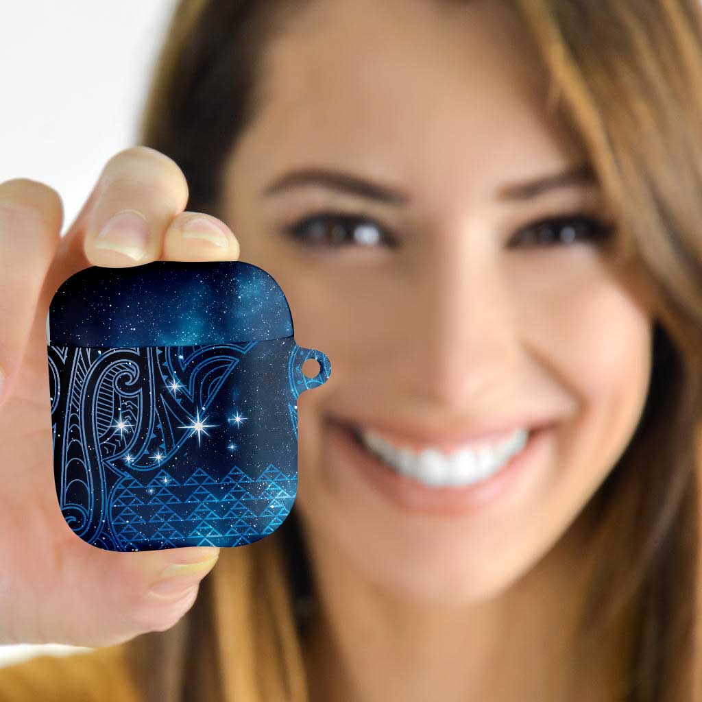 New Zealand Matariki AirPods Case Taniko Aramoana With Maori Galaxy Sky Night LT9 Galaxy - Polynesian Pride