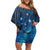 New Zealand Matariki Off Shoulder Short Dress Taniko Aramoana With Maori Galaxy Sky Night