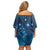 New Zealand Matariki Off Shoulder Short Dress Taniko Aramoana With Maori Galaxy Sky Night