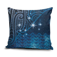New Zealand Matariki Pillow Cover Taniko Aramoana With Maori Galaxy Sky Night LT9 Galaxy - Polynesian Pride